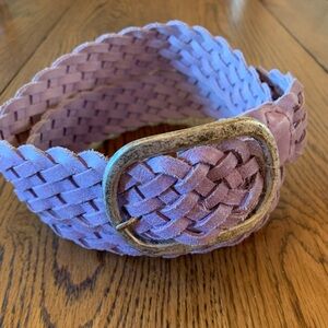 Lavender Woven Leather Belt